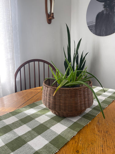 Buffalo Check Sage Table Runner 45 In T4510009 - The Fox Decor